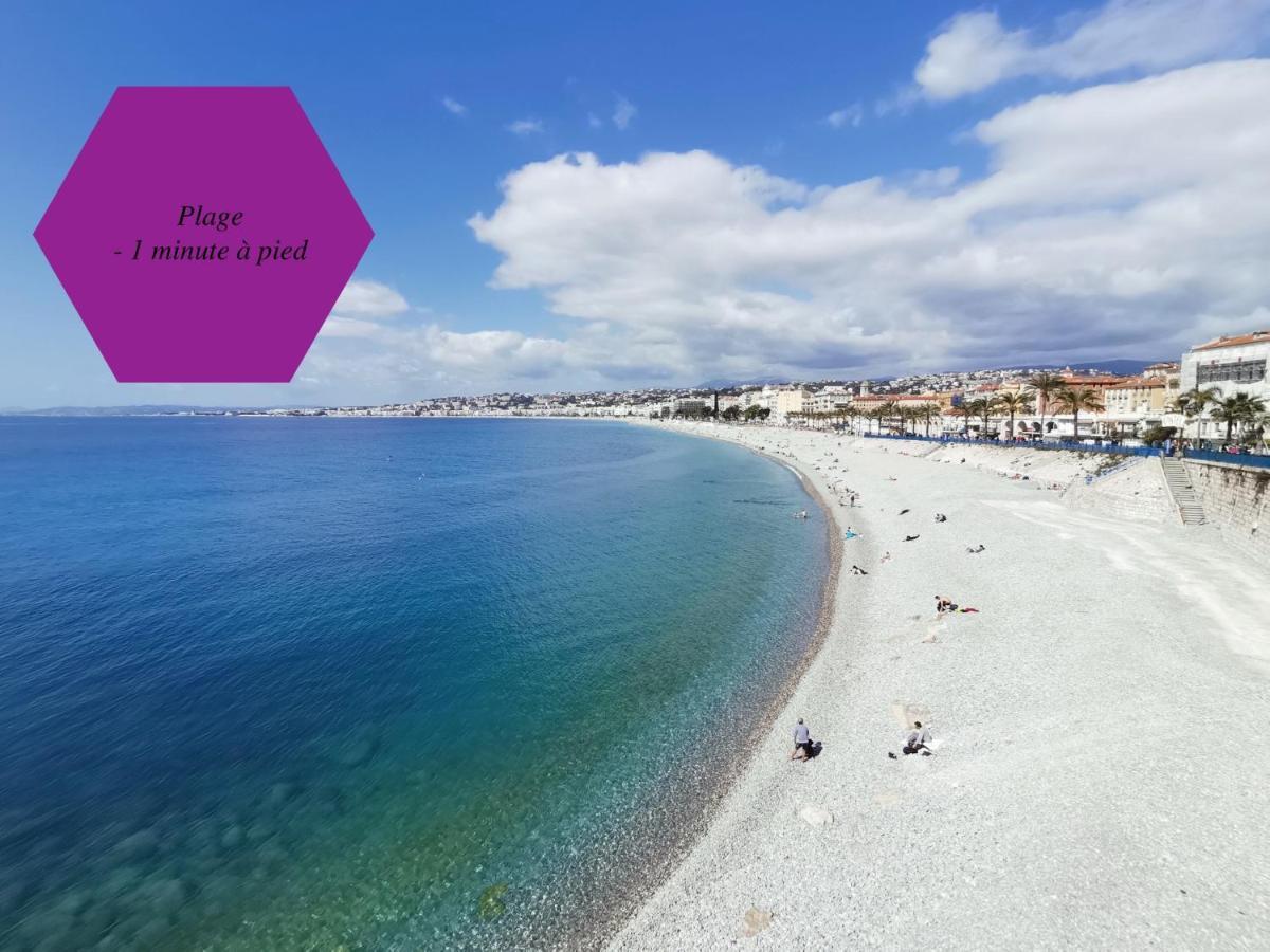 Studio - 1 Minute De La Plage Et De La Promenade Des Anglais Nizza Exterior foto